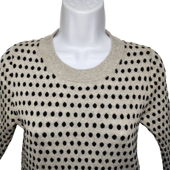J. Crew Women's Sweater, Lightweight Polka Dot Round Crewneck Sweater, Sz M - Picture 5 of 8